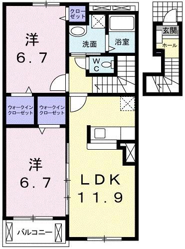 兵庫県たつの市誉田町福田 本竜野駅 2LDK アパート 賃貸物件詳細