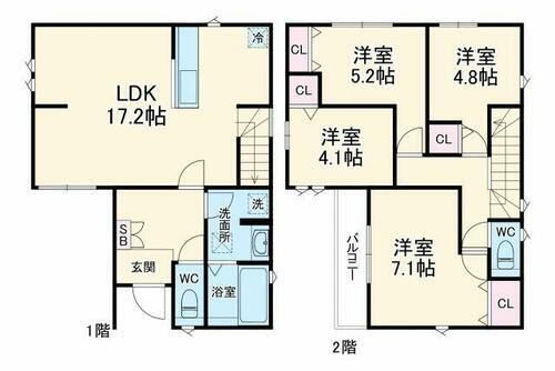 神奈川県茅ヶ崎市萩園 北茅ケ崎駅 4LDK 一戸建て 賃貸物件詳細