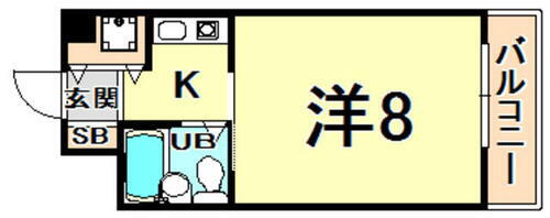 西北チェリー 2階 1K 賃貸物件詳細
