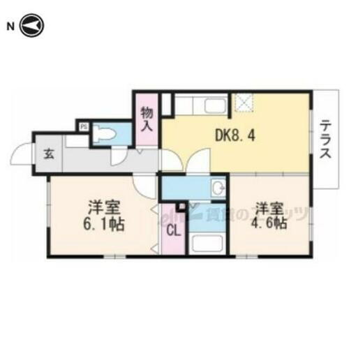 滋賀県蒲生郡日野町大字村井 日野駅 2DK アパート 賃貸物件詳細