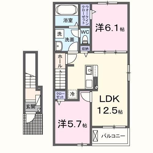 フローリッシュメゾン上野田２ 2階 2LDK 賃貸物件詳細