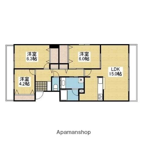 愛媛県松山市清水町４丁目 木屋町駅 3LDK マンション 賃貸物件詳細