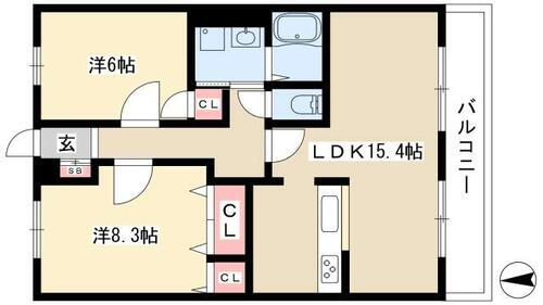 愛知県名古屋市千種区城山町１丁目 覚王山駅 2LDK マンション 賃貸物件詳細