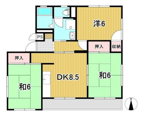 コーポ三協ＩＩ 2階 3DK 賃貸物件詳細