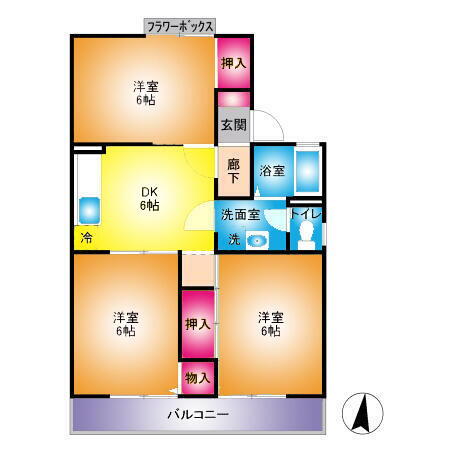 マツヤハイツ　Ⅰ 2階 3DK 賃貸物件詳細