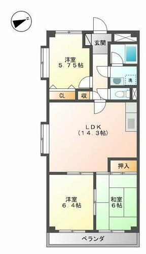 ロイヤルエステートＩＩＩ 5階 3LDK 賃貸物件詳細