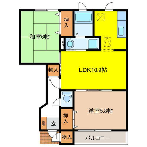 Ｌｉｏｎ柊Ａ 1階 2LDK 賃貸物件詳細