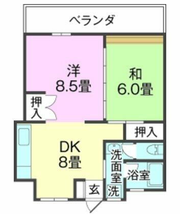 マンションまさひろ（Ｊ） 4階 2DK 賃貸物件詳細