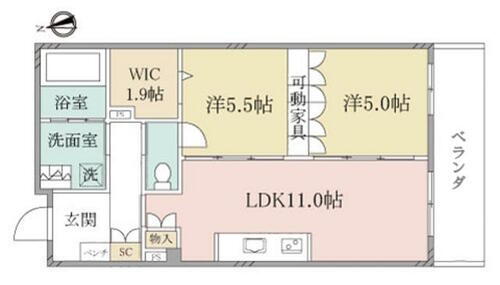 （シニア限定）ヘーベルヴィレッジ豊玉南２丁目～Ｖｉｌｌａｇｅ　Ｔｏｋｕ 3階 2LDK 賃貸物件詳細