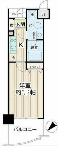 エクセル東神奈川 7階 1K 賃貸物件詳細