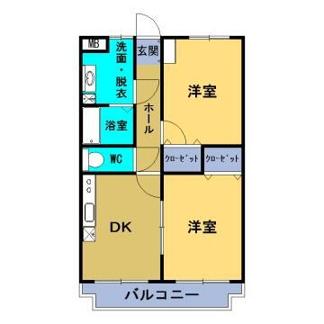 栃木県栃木市薗部町２丁目 栃木駅 2DK マンション 賃貸物件詳細