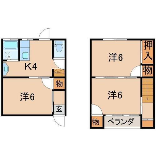 福島県福島市渡利字天神 福島駅 3K アパート 賃貸物件詳細