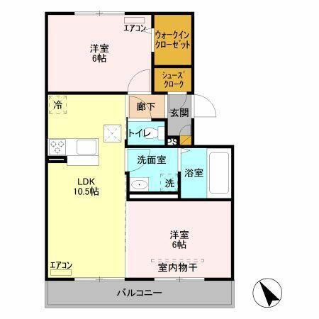 群馬県高崎市中居町４丁目 2LDK アパート 賃貸物件詳細