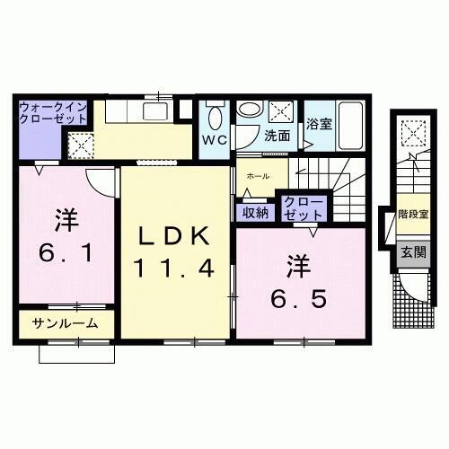兵庫県伊丹市岩屋１丁目 伊丹駅 2LDK アパート 賃貸物件詳細