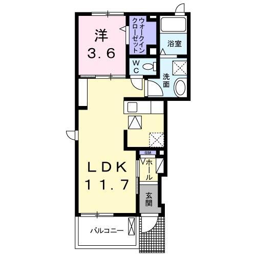 クオーレⅡ 1階 1LDK 賃貸物件詳細