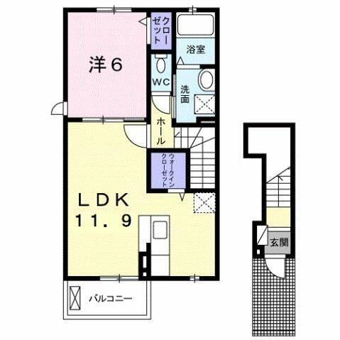 福岡県八女市蒲原 羽犬塚駅 1LDK アパート 賃貸物件詳細