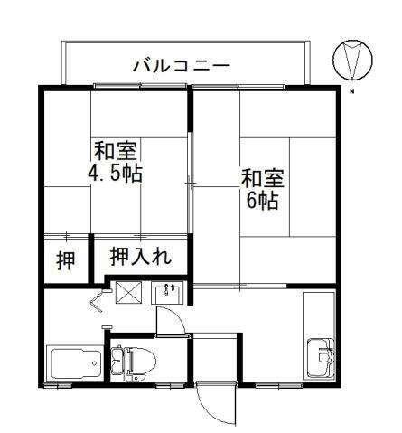 群馬県高崎市筑縄町 北高崎駅 2K アパート 賃貸物件詳細
