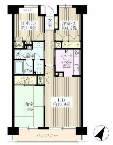 東京都江戸川区南葛西６丁目 葛西臨海公園駅 3LDK マンション 賃貸物件詳細
