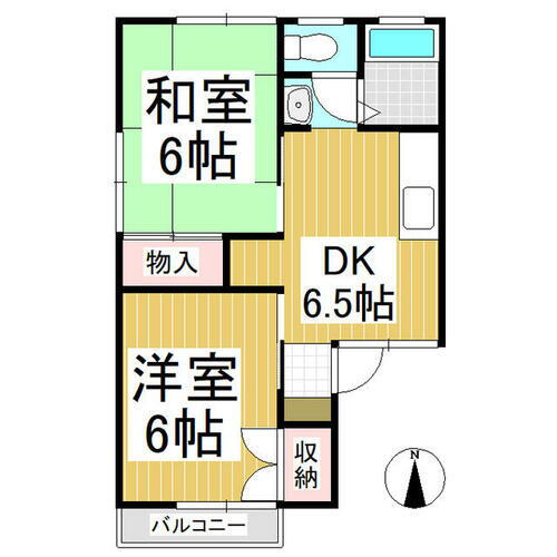長野県長野市中越２丁目 北長野駅 2DK アパート 賃貸物件詳細