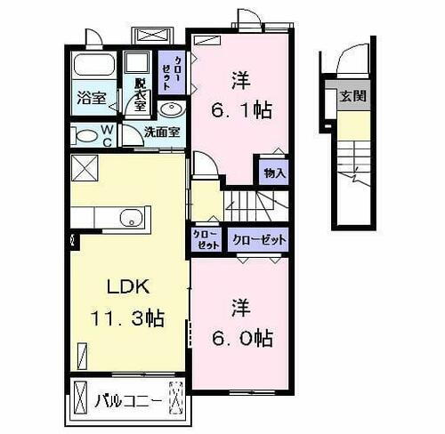 愛知県海部郡大治町大字西條字高場 甚目寺駅 2LDK アパート 賃貸物件詳細