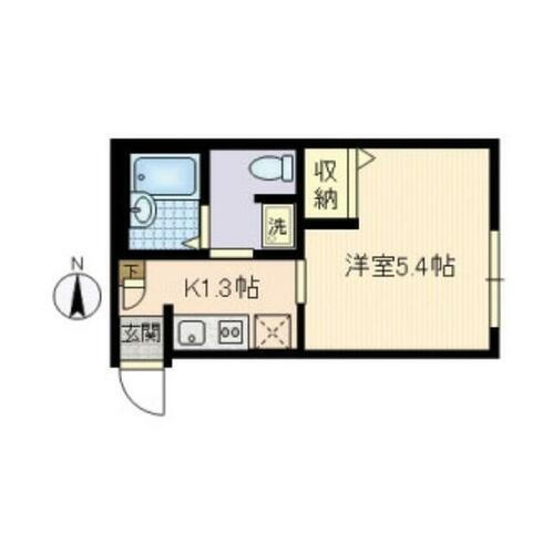 神奈川県川崎市幸区北加瀬１丁目 新川崎駅 1K アパート 賃貸物件詳細