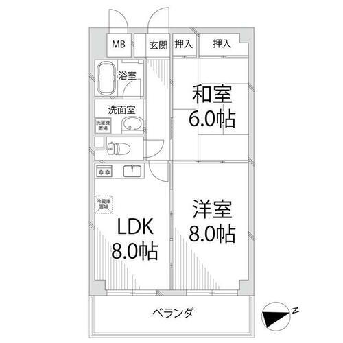 青山ＮＫマンション 4階 2LDK 賃貸物件詳細