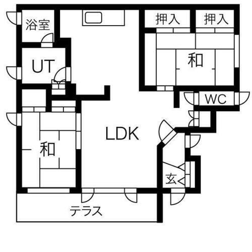 白樺６０－７４　２世帯住宅 2LDK 賃貸物件詳細