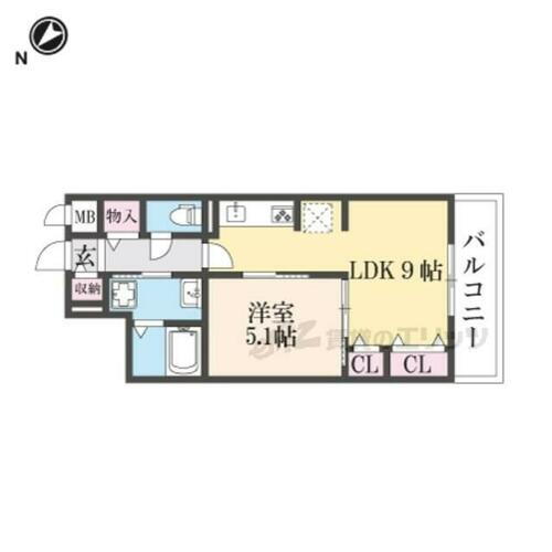 奈良県生駒市萩の台１丁目 萩の台駅 1LDK アパート 賃貸物件詳細
