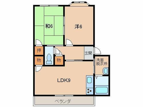 ピースフル２１ 2階 2LDK 賃貸物件詳細
