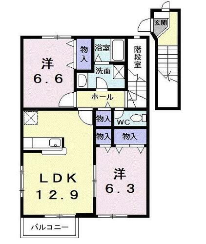 愛知県半田市板山町４丁目 青山駅 2LDK アパート 賃貸物件詳細