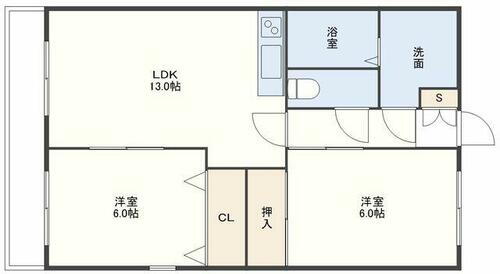 カルディア田崎壱番館 3階 2LDK 賃貸物件詳細