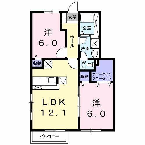 徳島県小松島市日開野町字行地 南小松島駅 2LDK アパート 賃貸物件詳細