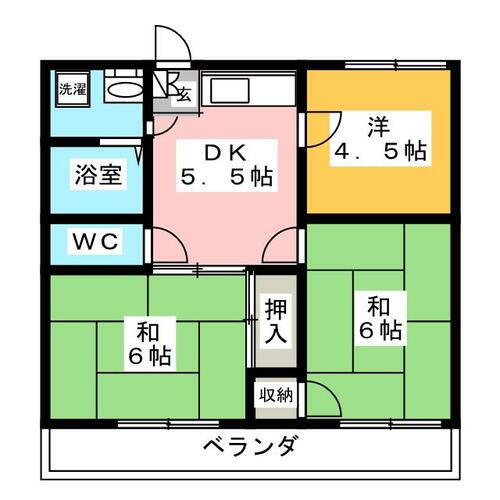 東京都東村山市廻田町３丁目 武蔵大和駅 3DK マンション 賃貸物件詳細