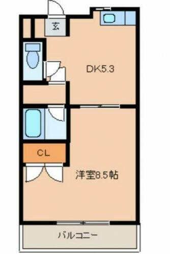 モンシェリ 3階 1DK 賃貸物件詳細