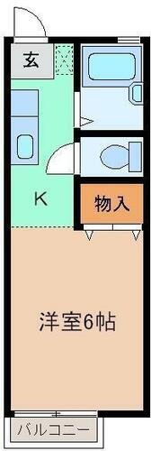 群馬県桐生市東２丁目 西桐生駅 1K アパート 賃貸物件詳細