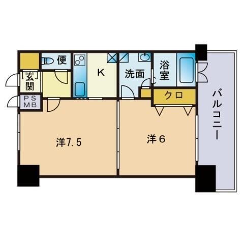 福岡県福岡市博多区中洲５丁目 中洲川端駅 2K マンション 賃貸物件詳細
