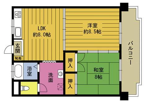 大分県別府市石垣東９丁目 別府大学駅 2DK マンション 賃貸物件詳細