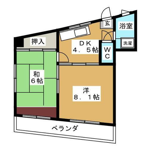 宮城県仙台市太白区向山４丁目 愛宕橋駅 2DK マンション 賃貸物件詳細
