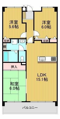 メゾンドールウイングヒルズ 4階 3LDK 賃貸物件詳細