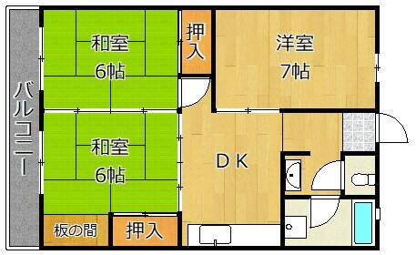 福岡県北九州市小倉北区篠崎１丁目 南小倉駅 3DK マンション 賃貸物件詳細