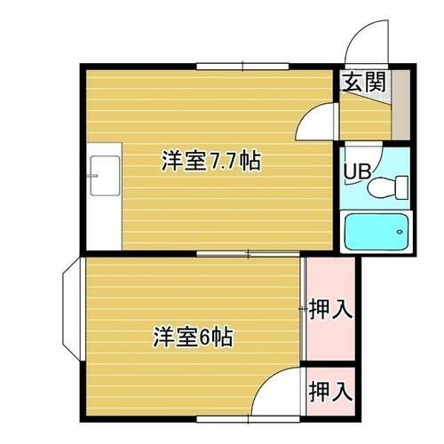 フジハウスⅡ 1階 1DK 賃貸物件詳細