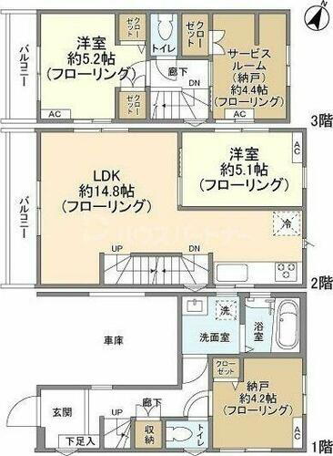 東京都葛飾区青戸８丁目 青砥駅 2SLDK 一戸建て 賃貸物件詳細