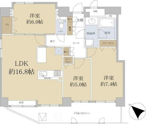 北海道札幌市中央区南十五条西１６丁目 西線１４条駅 3LDK マンション 賃貸物件詳細