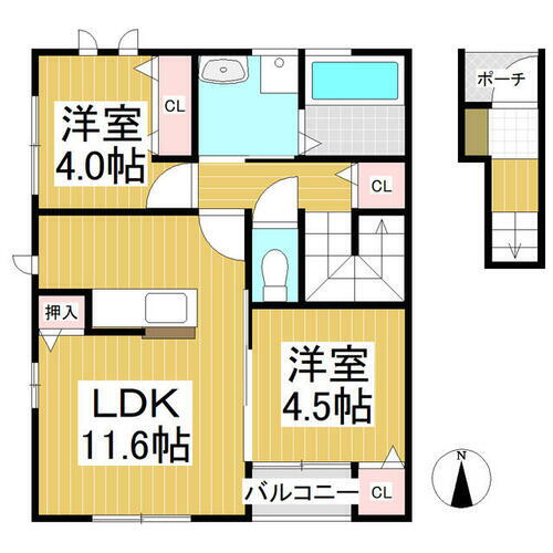 長野県上田市常磐城４丁目 上田駅 2LDK アパート 賃貸物件詳細