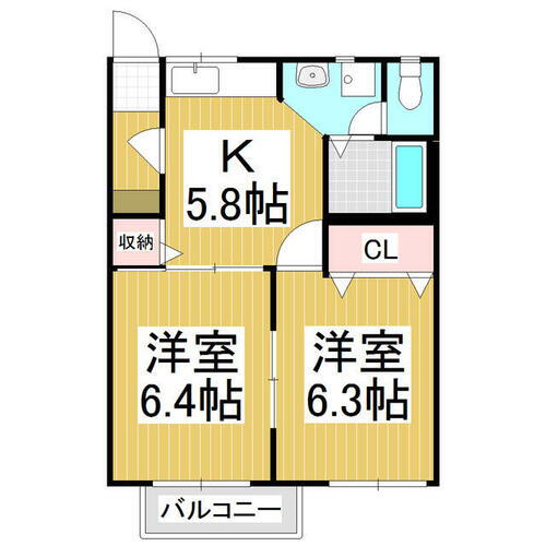 長野県岡谷市今井 岡谷駅 2K アパート 賃貸物件詳細