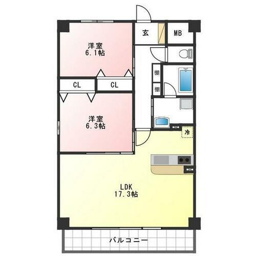 岐阜県羽島市福寿町本郷２丁目 新羽島駅 2LDK 賃貸(賃貸マンション・アパート)