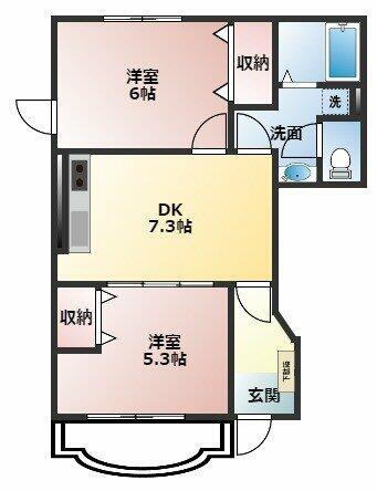 山梨県甲府市後屋町 甲斐住吉駅 2DK アパート 賃貸物件詳細