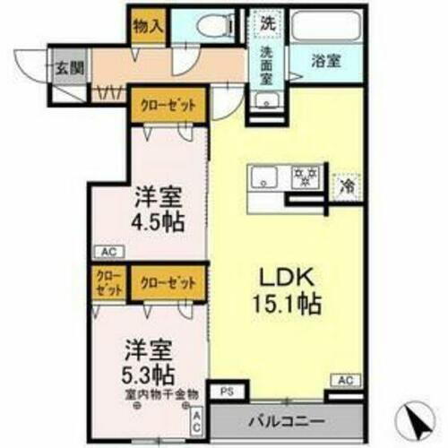 宮城県仙台市若林区元茶畑 連坊駅 2LDK アパート 賃貸物件詳細
