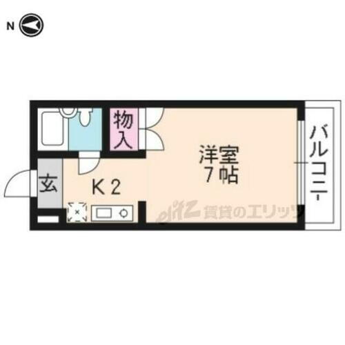 京都府京都市北区等持院中町 等持院・立命館大学駅 1K アパート 賃貸物件詳細
