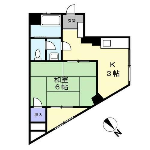 鈴木ビル 3階 1K 賃貸物件詳細
